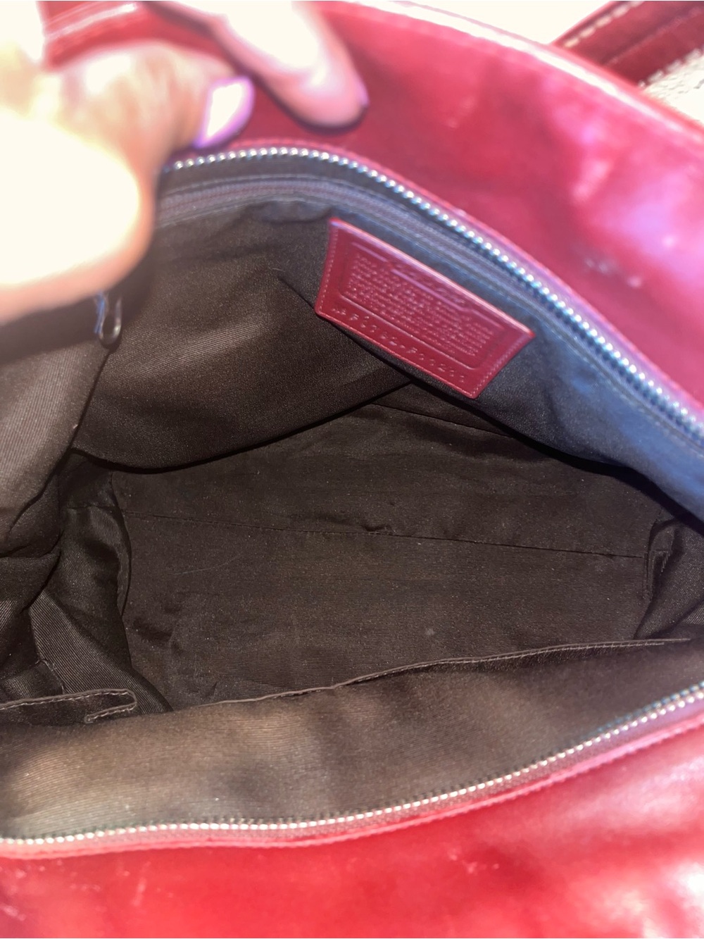 Coach Burgundy Suede Tote - Picture 12 of 15